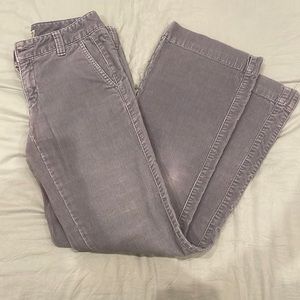 LOW WAISTED, FLAIR GREY CORDUROY JEANS